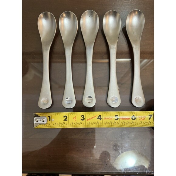 Robert Welch PENDULUM18/10 Stainless Satin Modern Set of 5 Teaspoons 6 3/8" - Picture 6 of 6